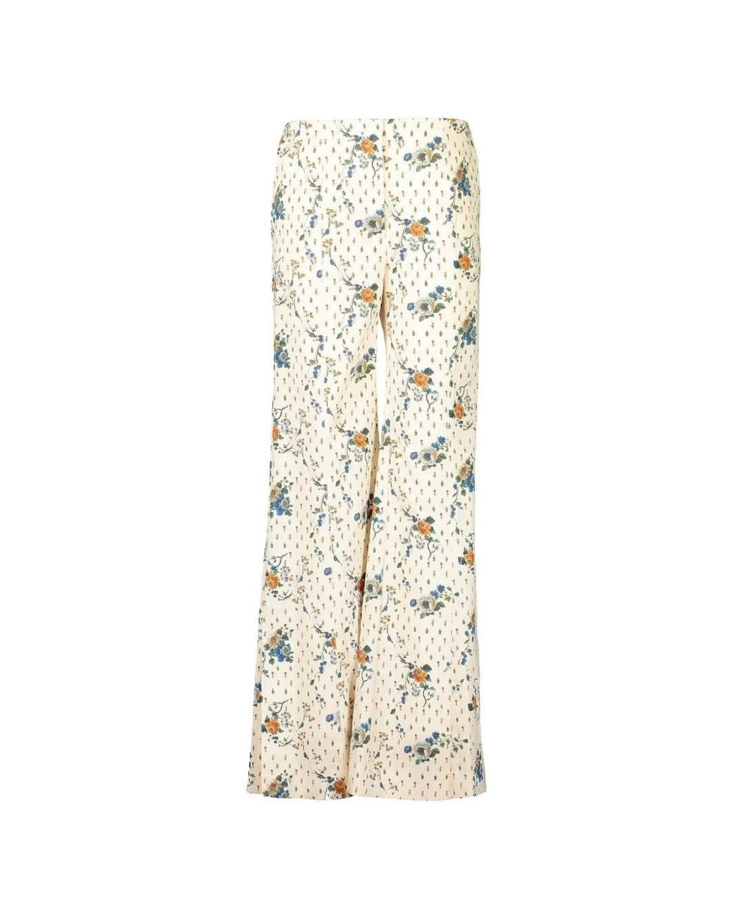 Borgo De Nor White Pantalon À Fleurs