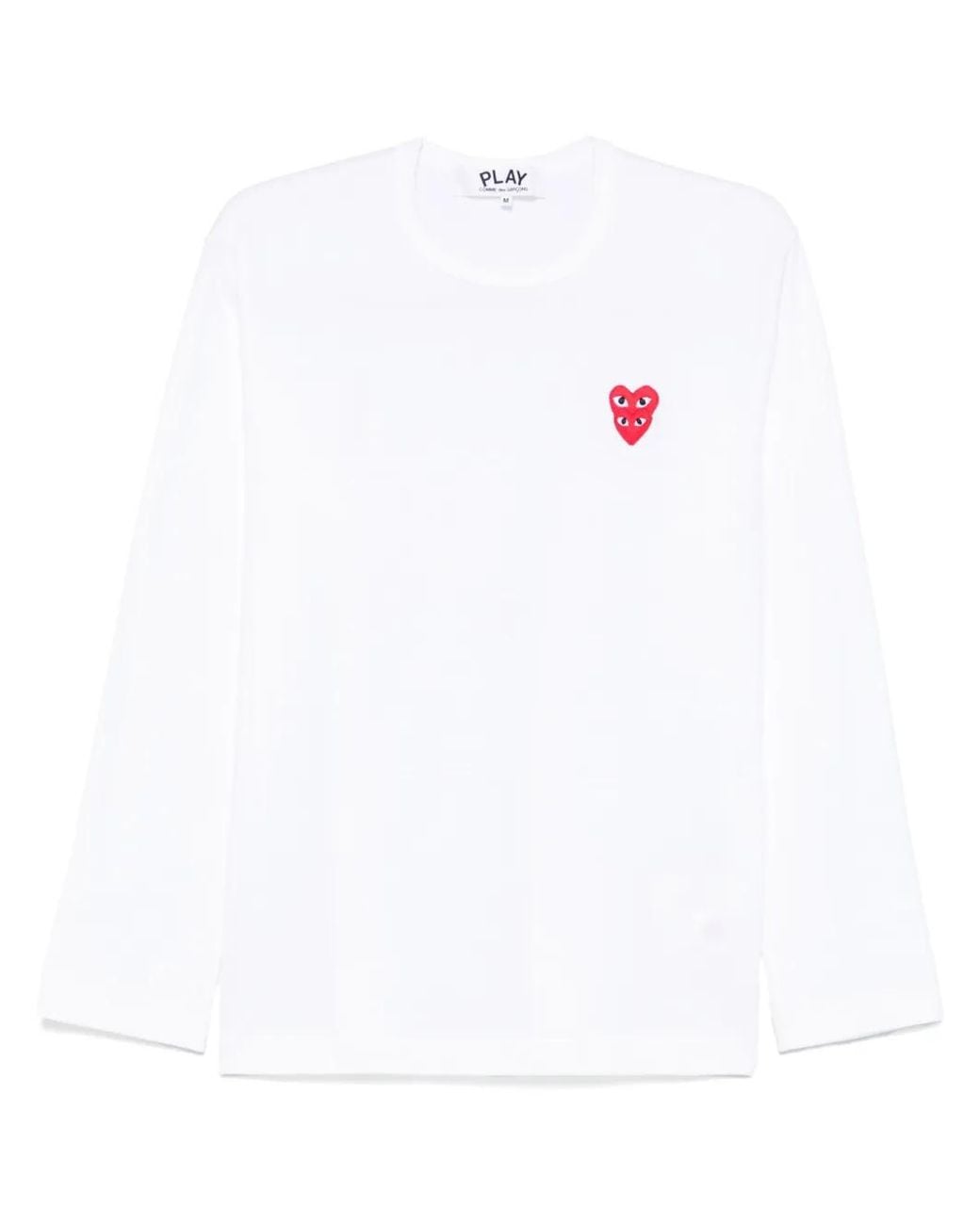 COMME DES GARÇONS PLAY White Heart-Patch T-Shirt