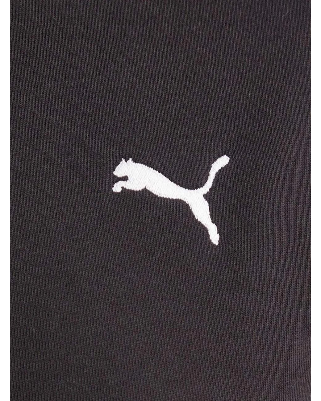 PUMA Black Hoodie À Logo Brodé