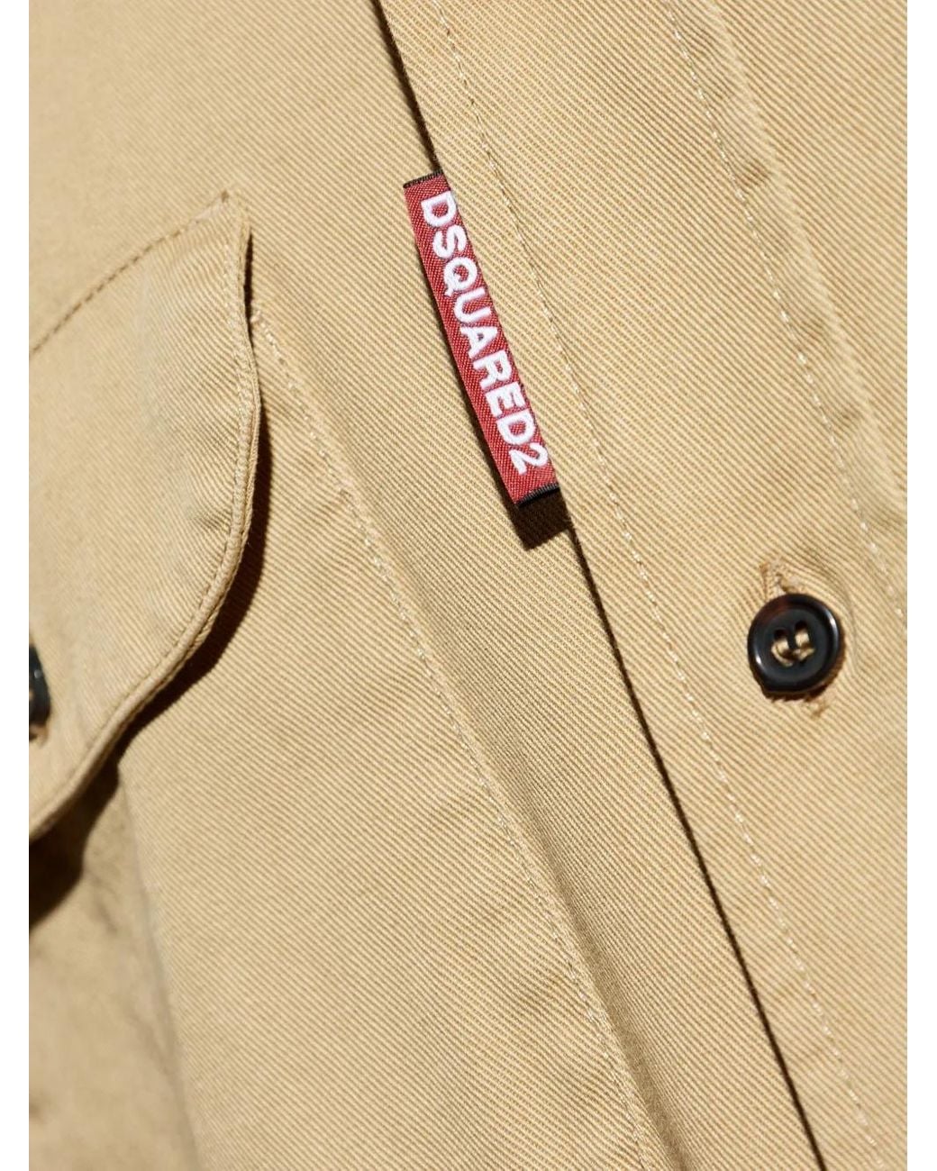 DSquared² Natural Double-Pockets Landscape Shirt Jacket for men