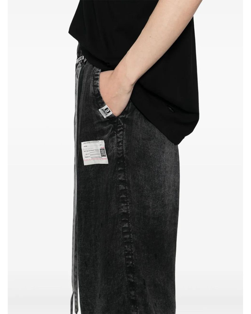 Maison Mihara Yasuhiro Black Drawstring Shorts for men
