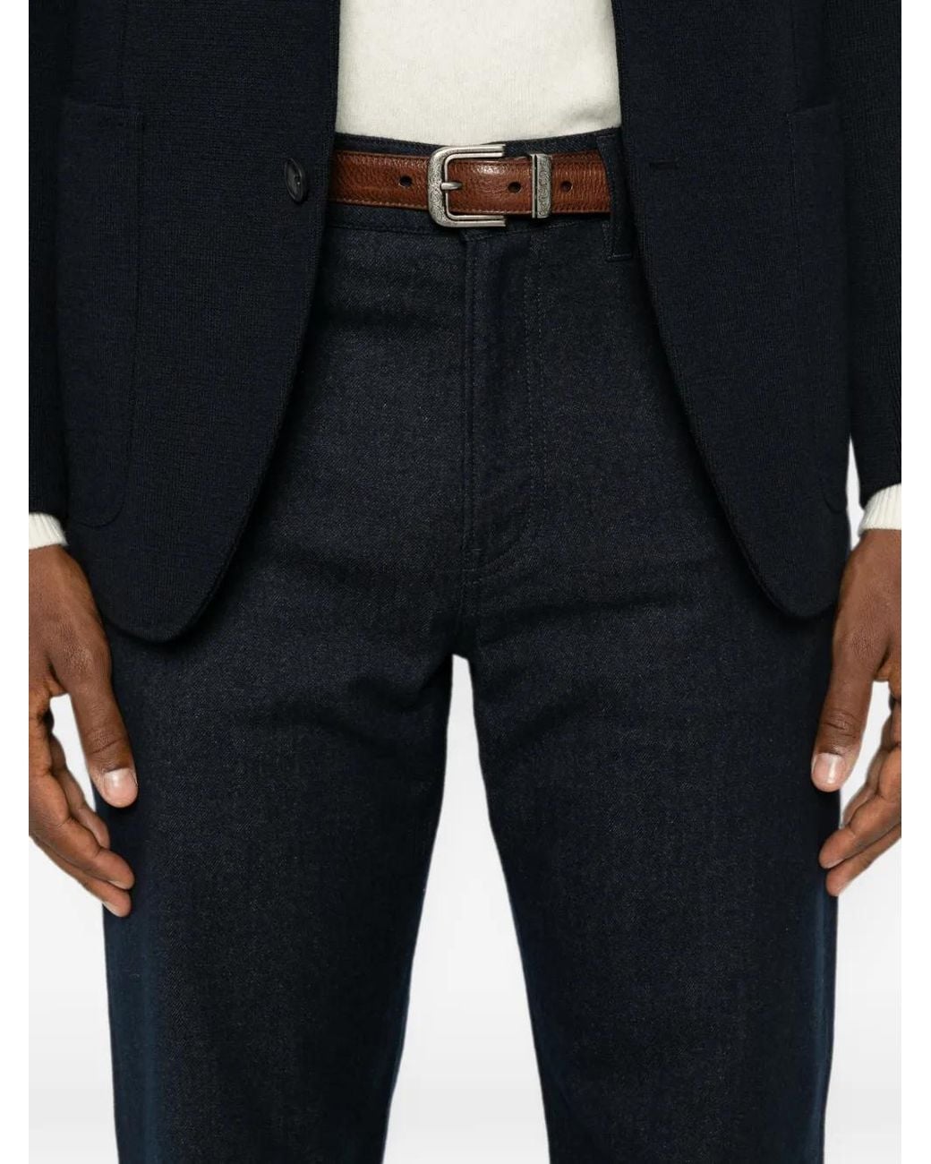 Agnona Blue Straight-Leg Jeans for men