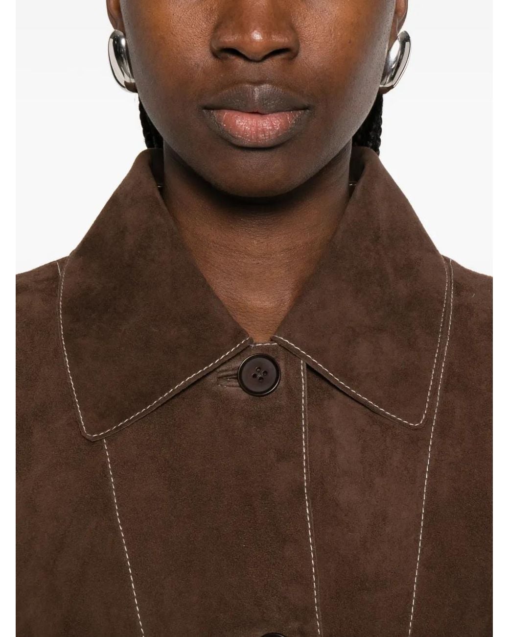 P.A.R.O.S.H. Brown P. A.R. O.S. H. "Minuetto" Suede Jacket