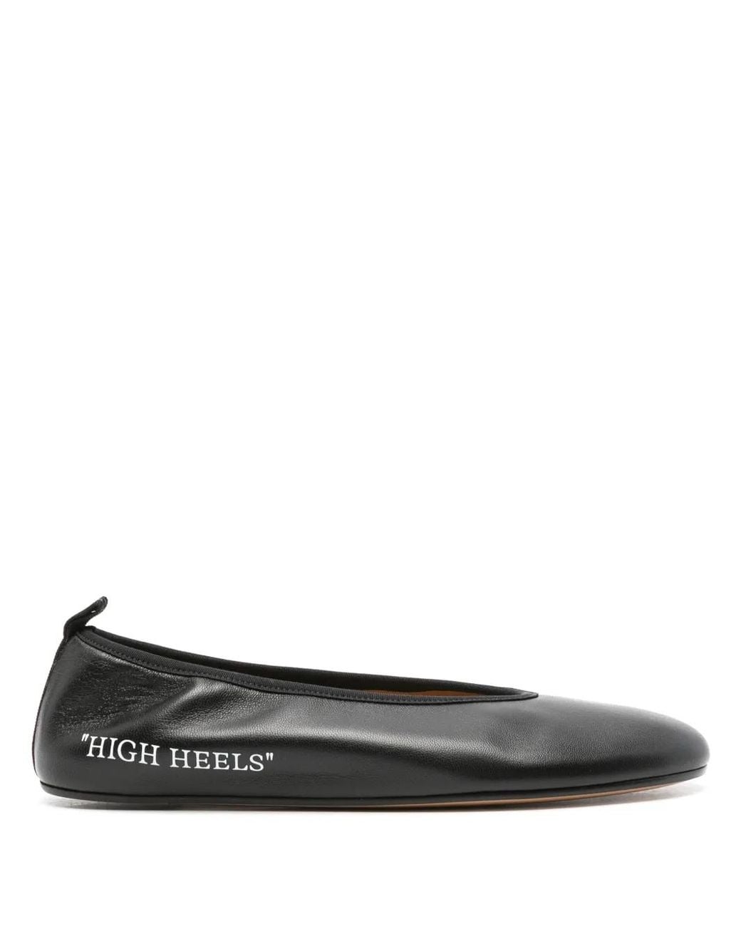 Off-White c/o Virgil Abloh Black High Heel Ballerina Shoes