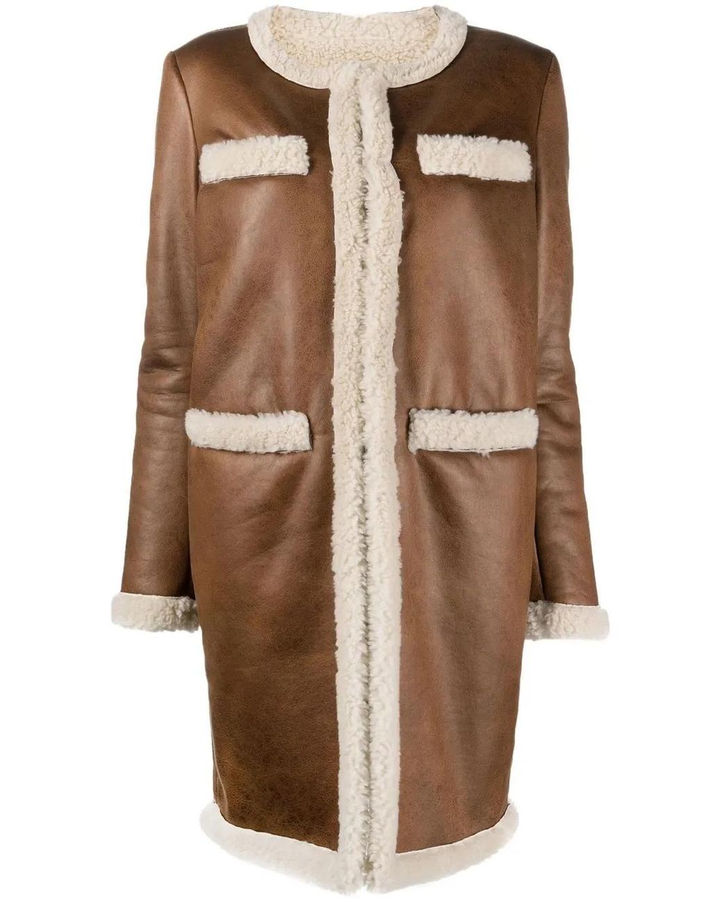 DSquared² Brown Shearling & Teddy