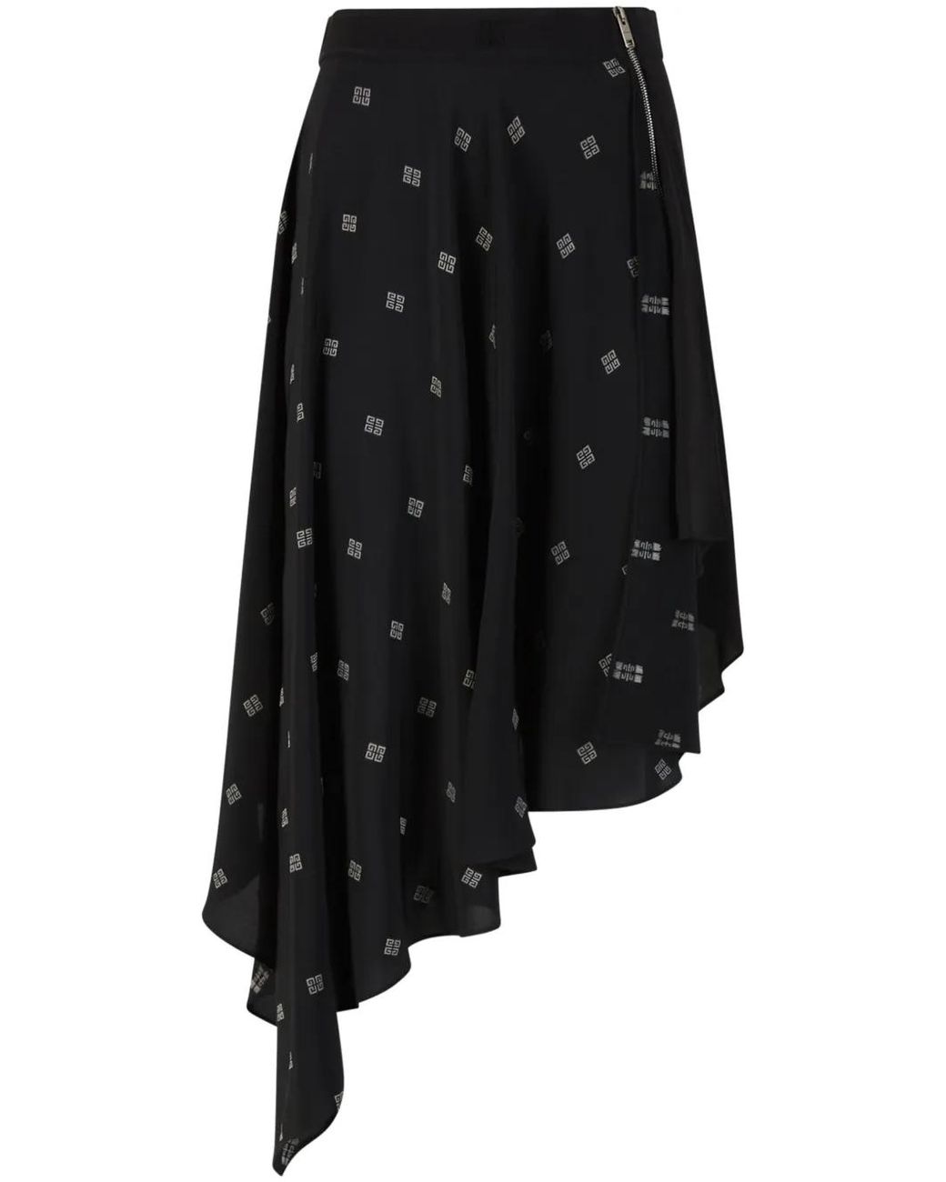 Givenchy Black Asymmetrical Skirt