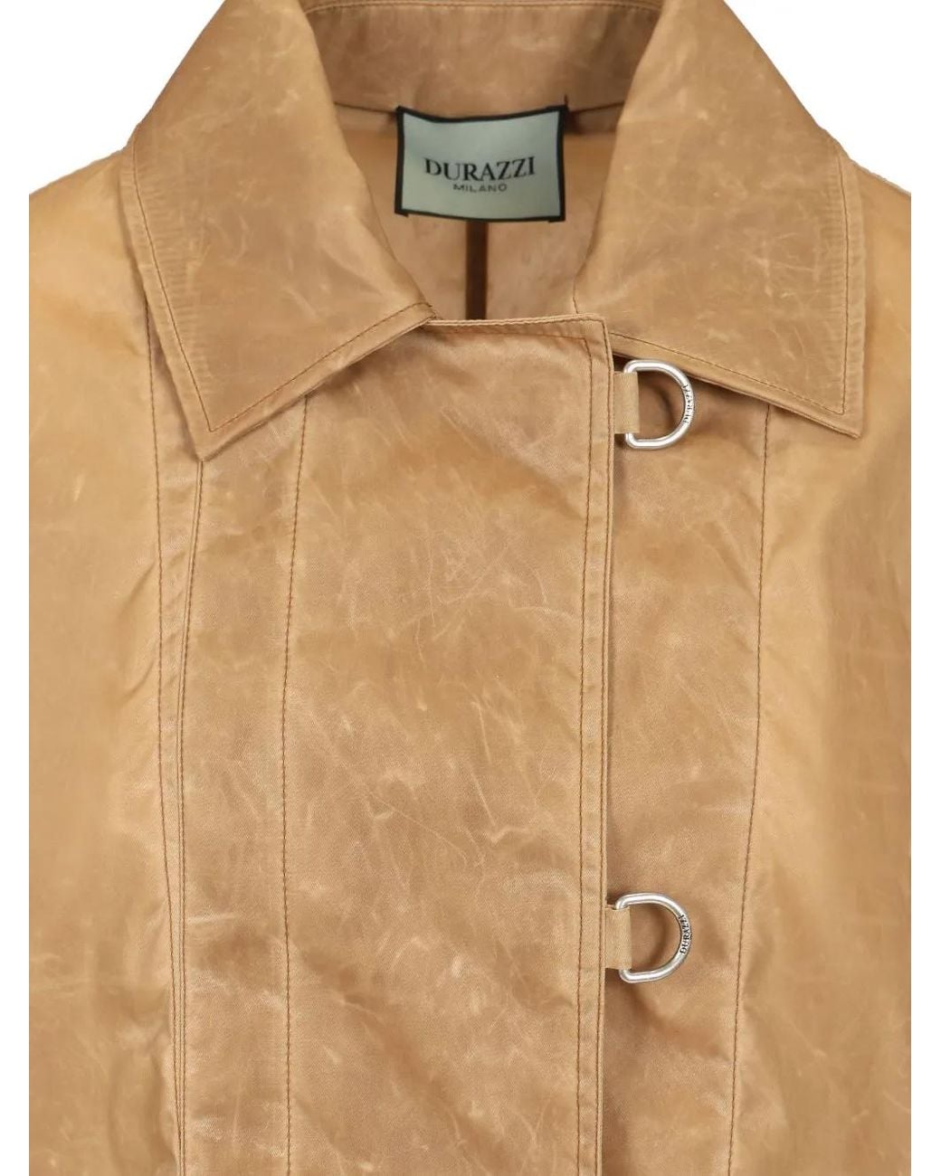 DURAZZI MILANO Natural Leather-Effect D-Ring Coat
