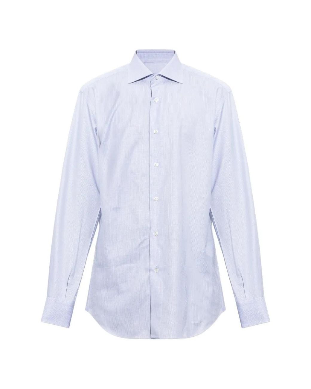 Brioni White Micro-Check Shirt for men