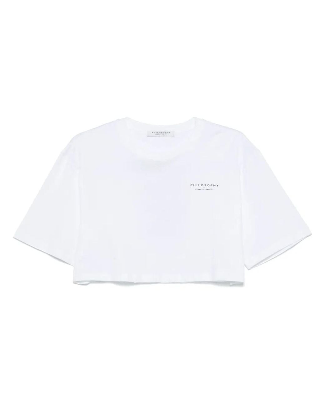 Philosophy Di Lorenzo Serafini White Recycled Organic Jersey T-Shirt Clothing