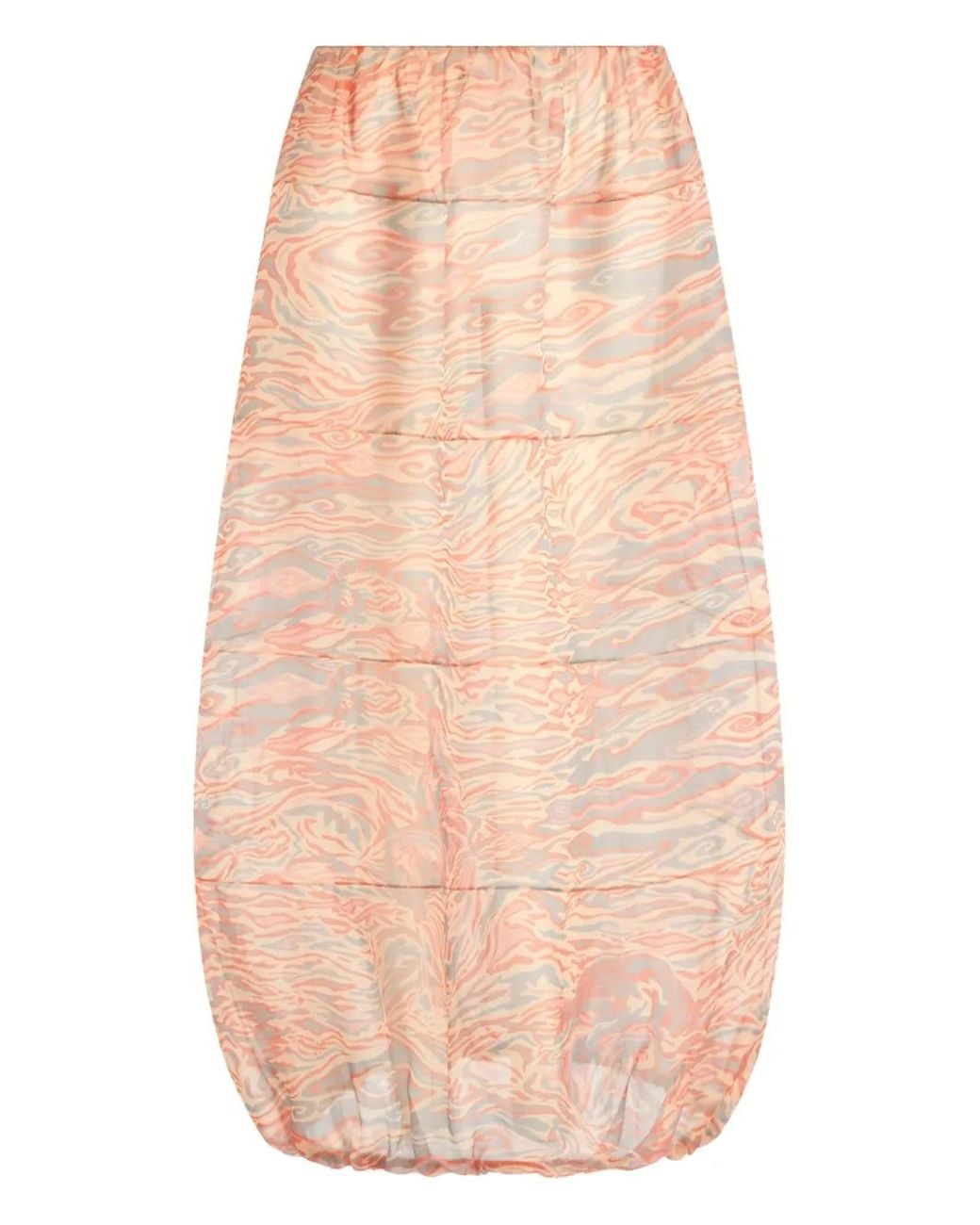 Giorgio Armani Natural Patterned Midi Skirt