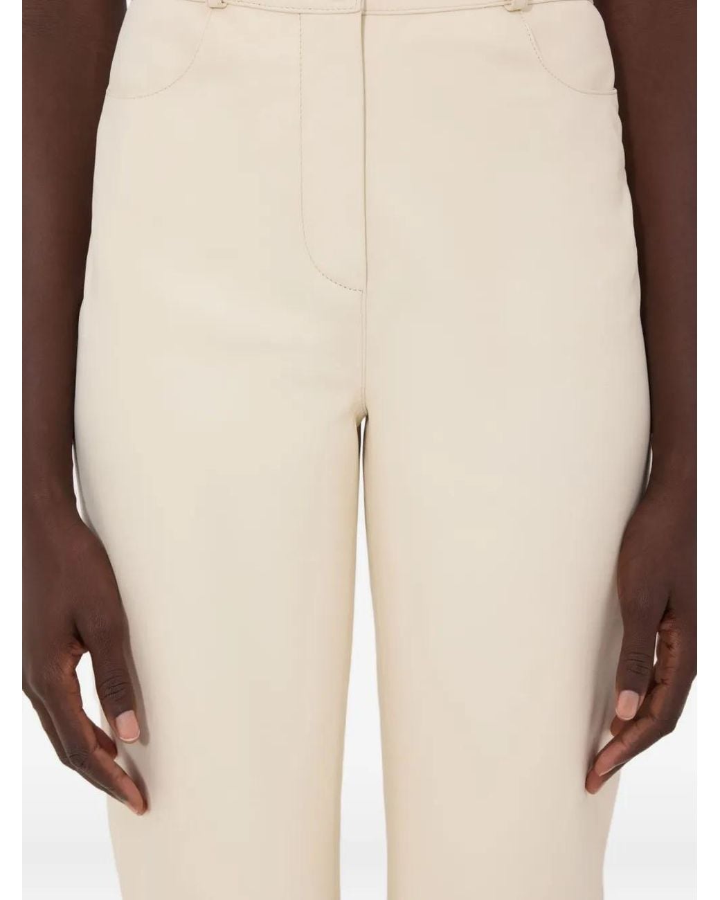 Loulou de Saison White Cobe Lds Front Pockets Trousers
