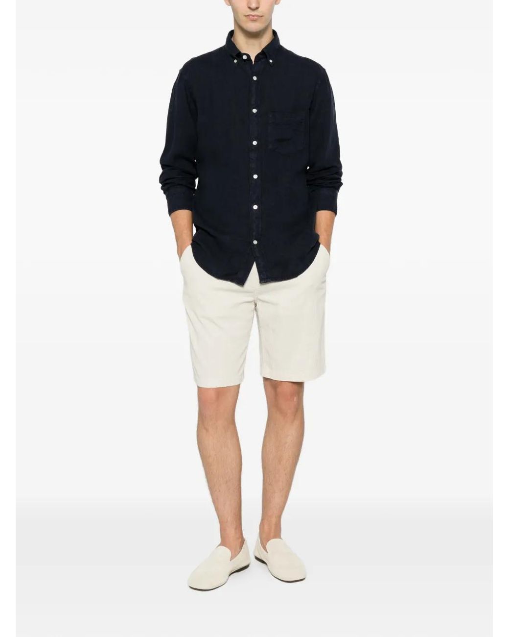 Gant Blue Button-Down Chest-Pocket Shirt for men