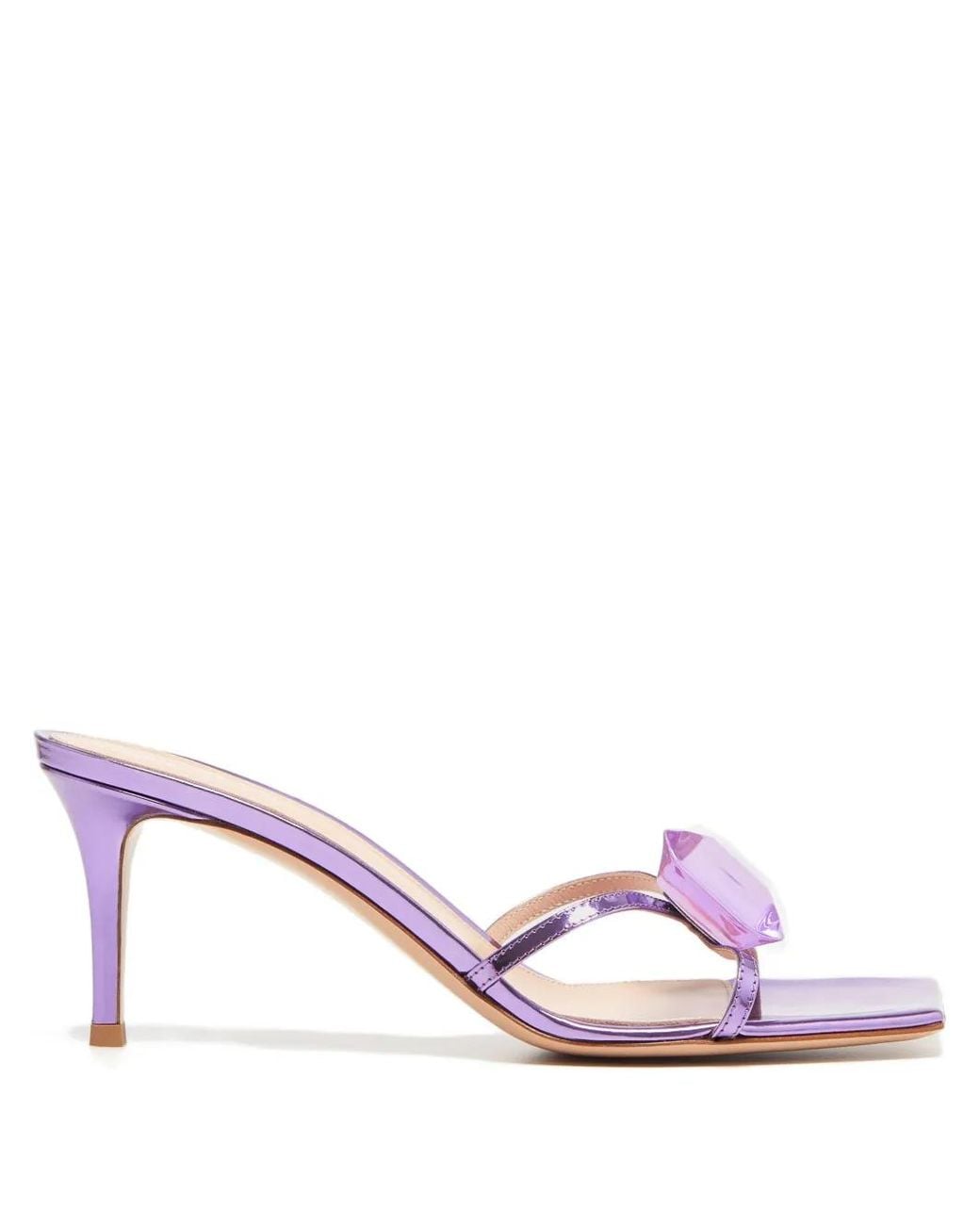 Gianvito Rossi Pink Jaipur Crystal-Embellished Sandals