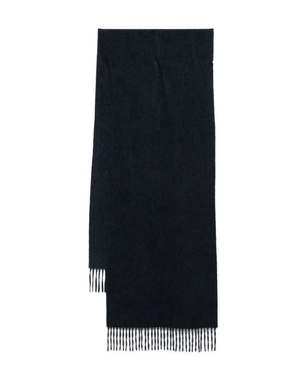 N.Peal Cashmere Black Large Woven Scarf