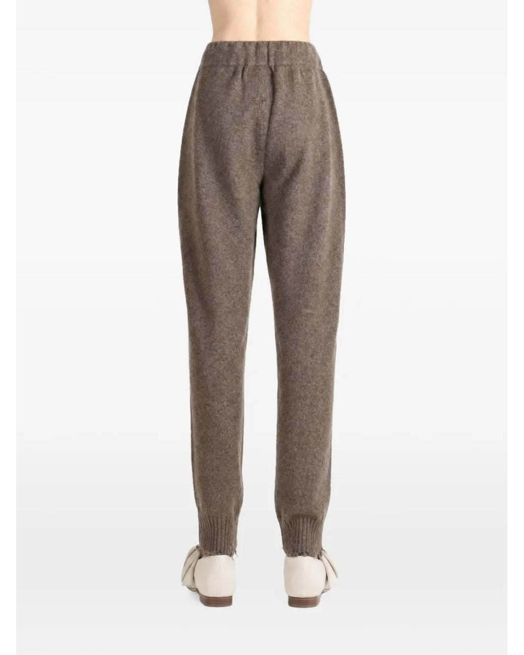 Uma Wang Gray Drawstring-Waistband Track Pants