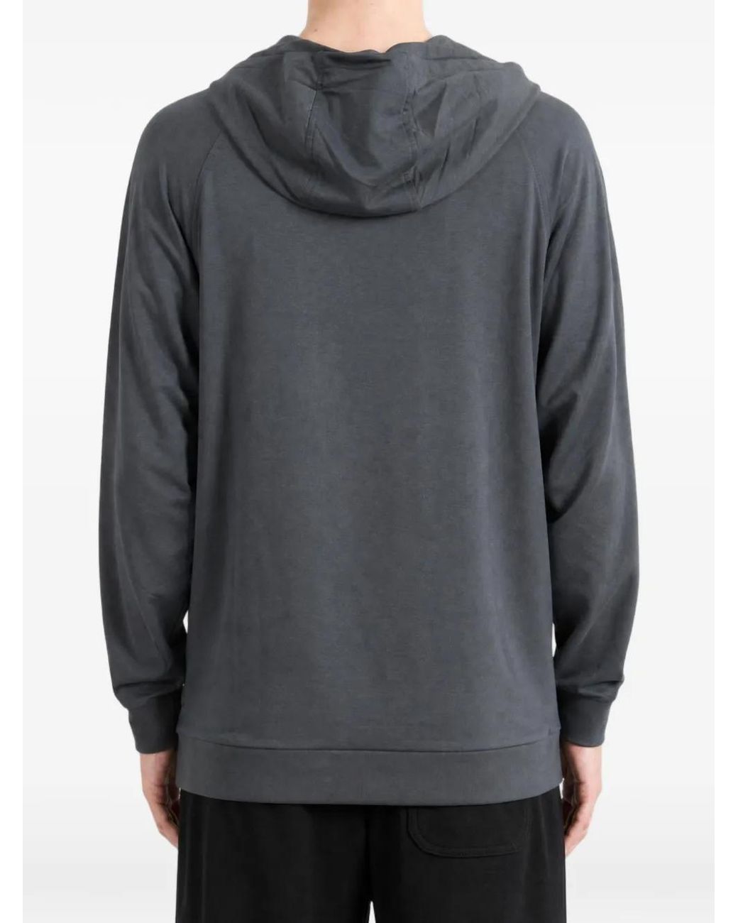 Free Fly Gray Raglan-Sleeve Kangaroo-Pocket Hoodie for men