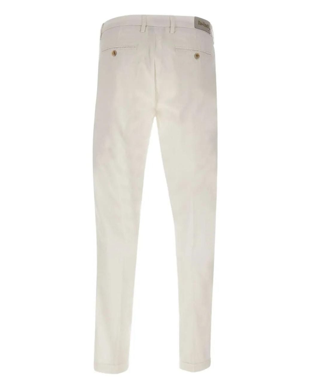 Re-hash White Logo Button Chinos Trousers for men