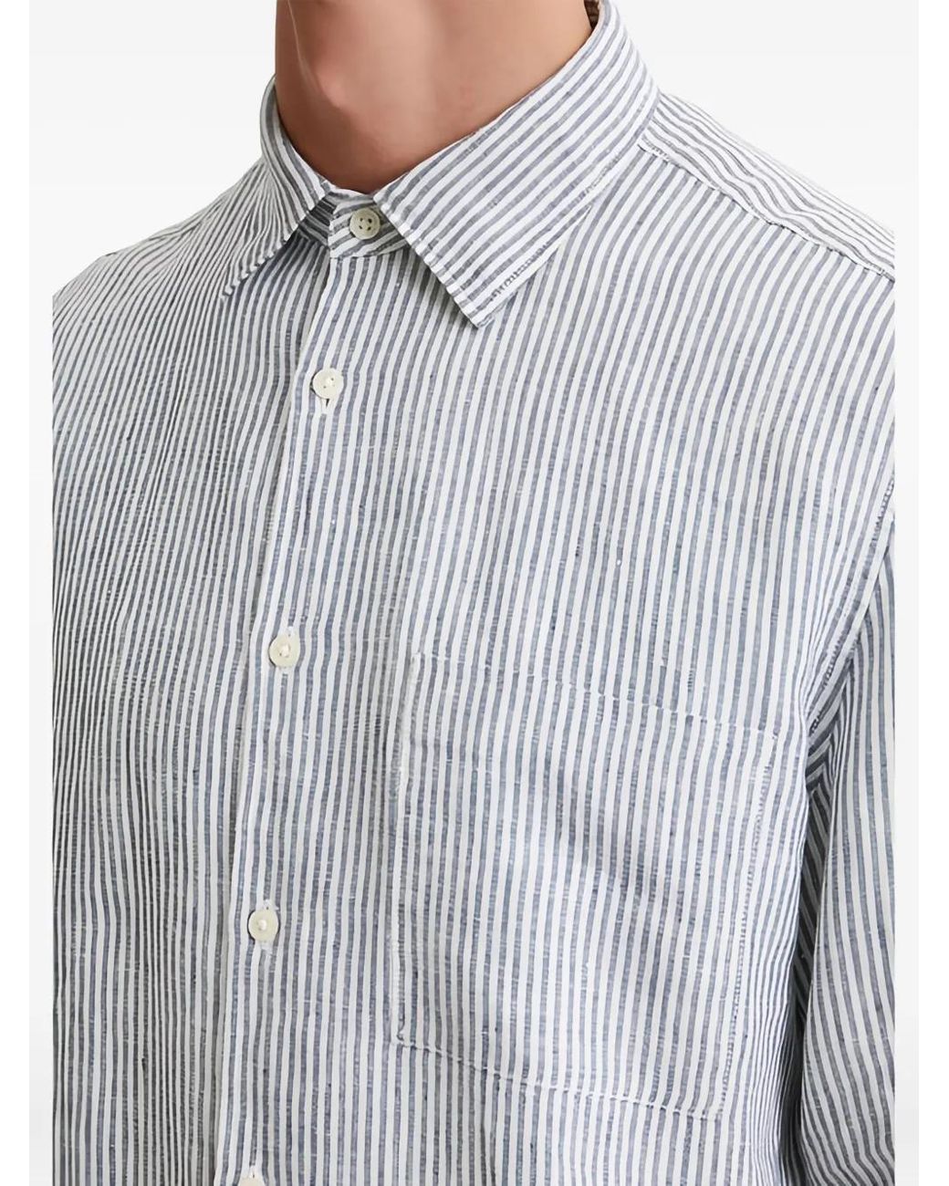 Marc O' Polo Gray Striped Button-Up Shirt for men
