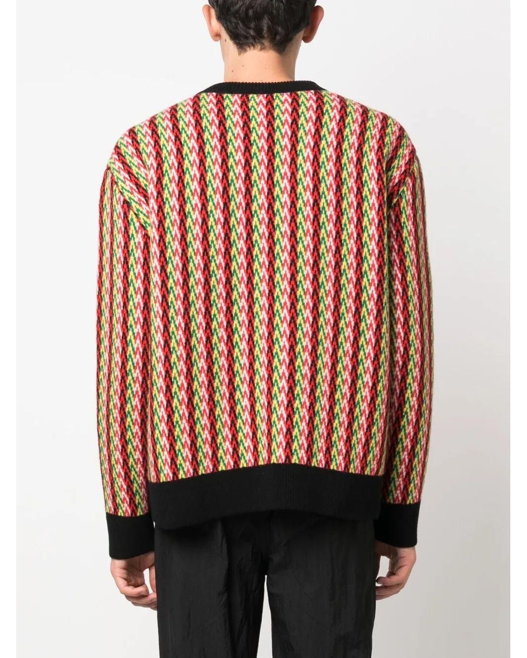 Lanvin Pullover Mit Zickzackmuster in Pink für Herren