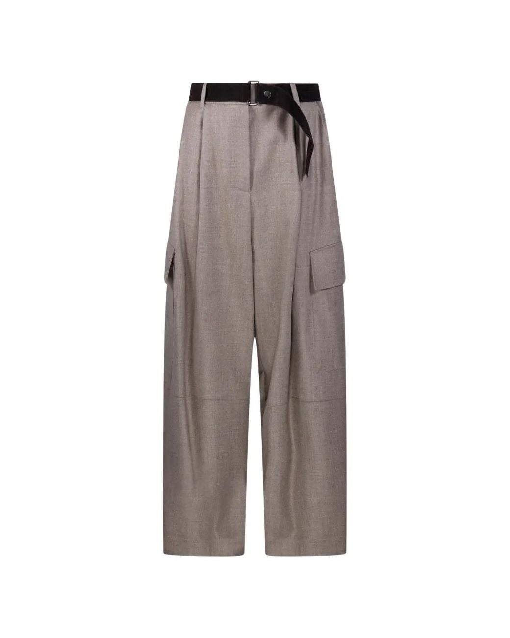 P.A.R.O.S.H. Gray Belted Cargo Pants