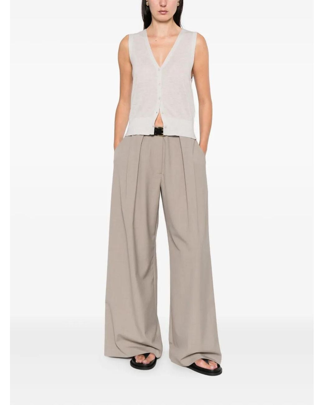 St. Agni White Button Vest