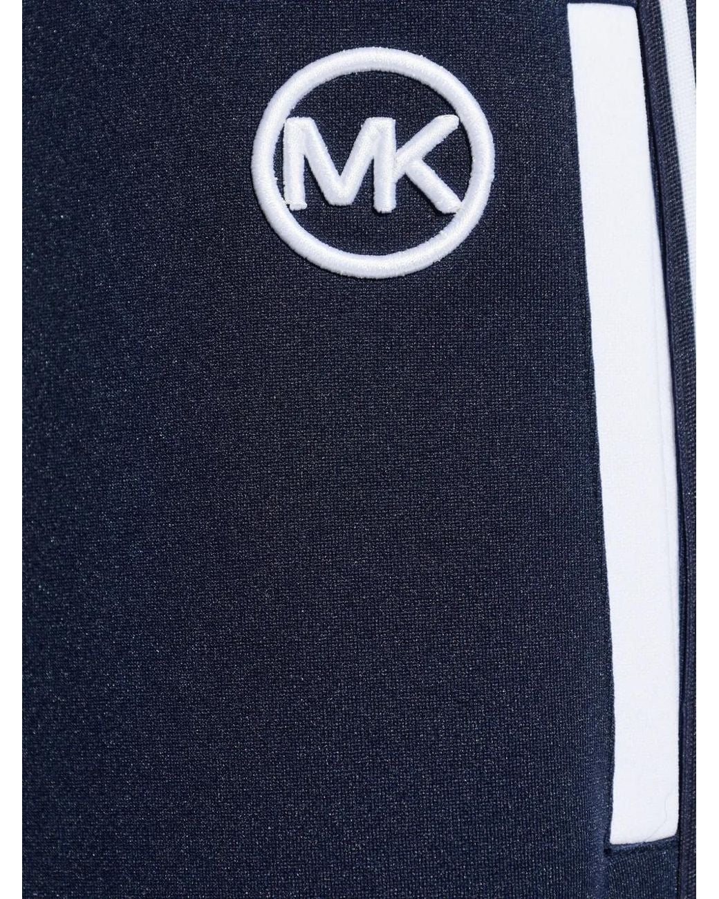 MICHAEL Michael Kors Blue Logo Stripe Track Pants
