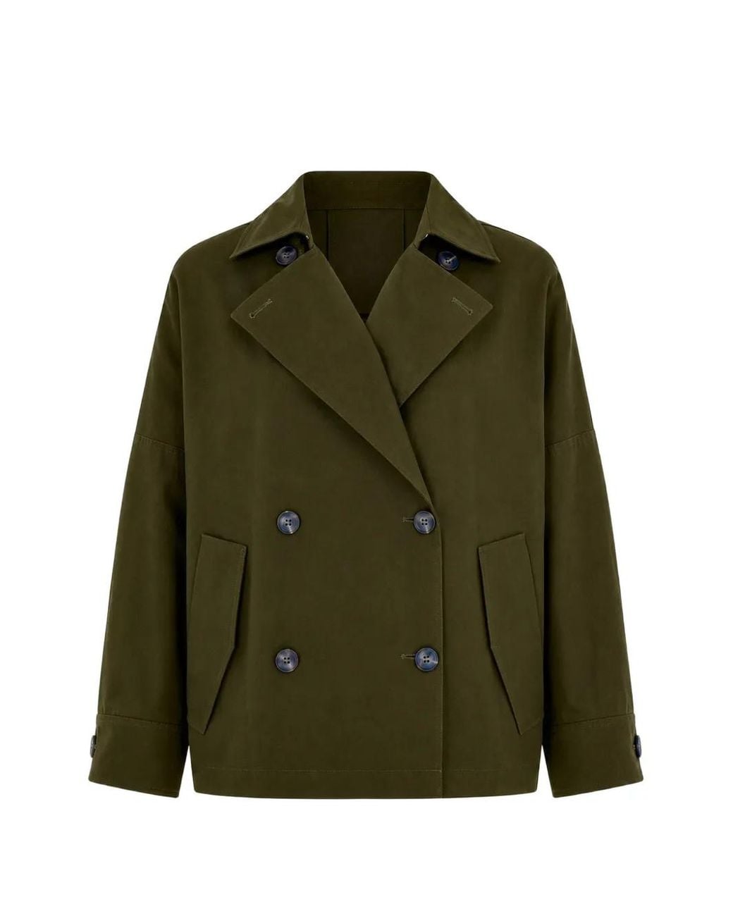 Momoní Green Jemez Double-Breasted Coat