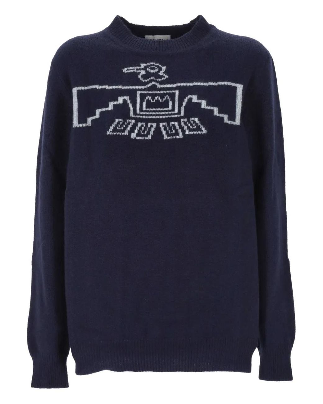 IRREPLACEABLE Blue Graphic-Print Sweater