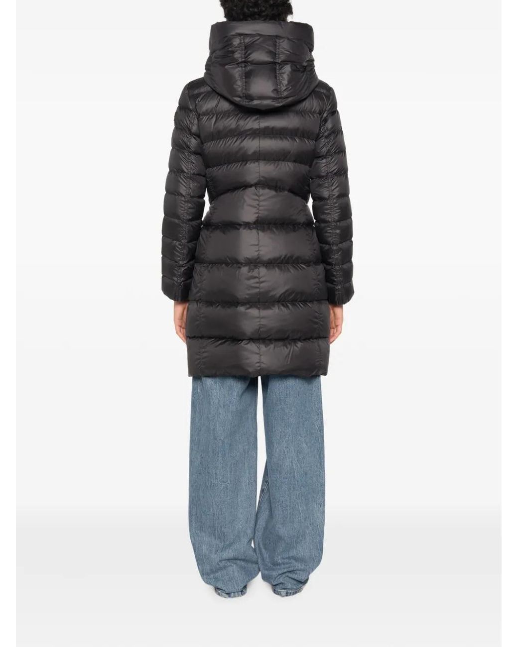 Peuterey Gray Quilted Hooded Coat