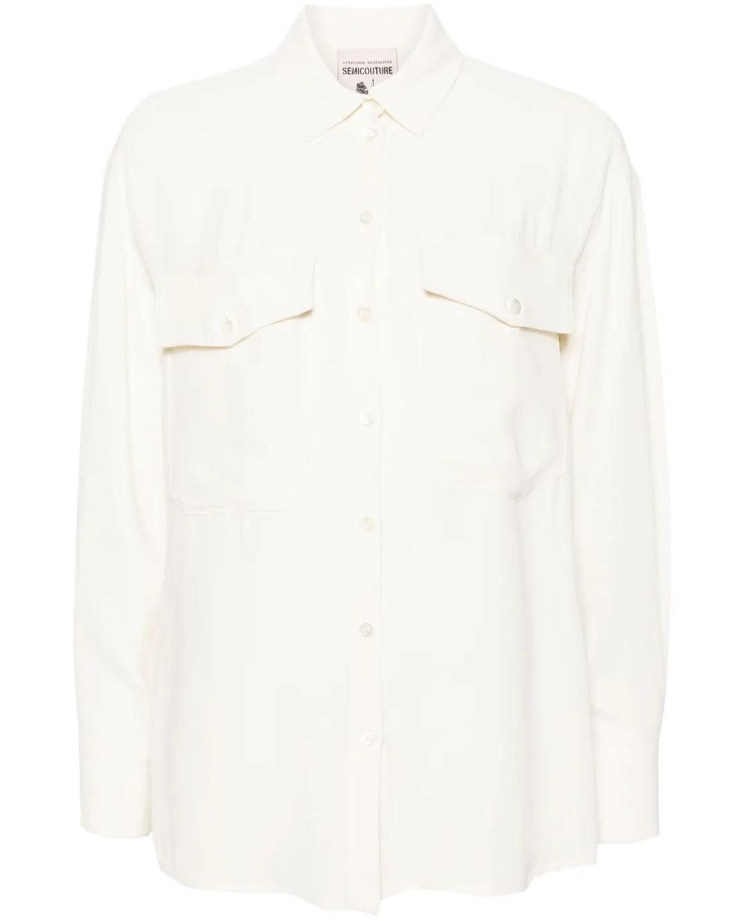 Semicouture White Crepe Shirt
