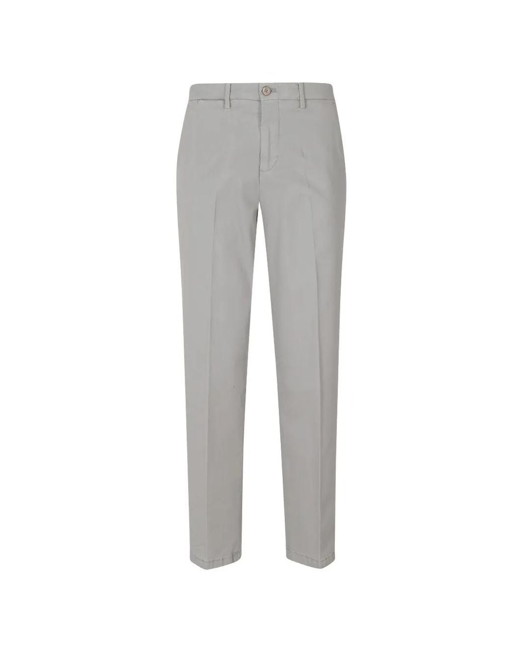 Briglia 1949 Gray Jeangw Pressed-Crease Tailored Trousers