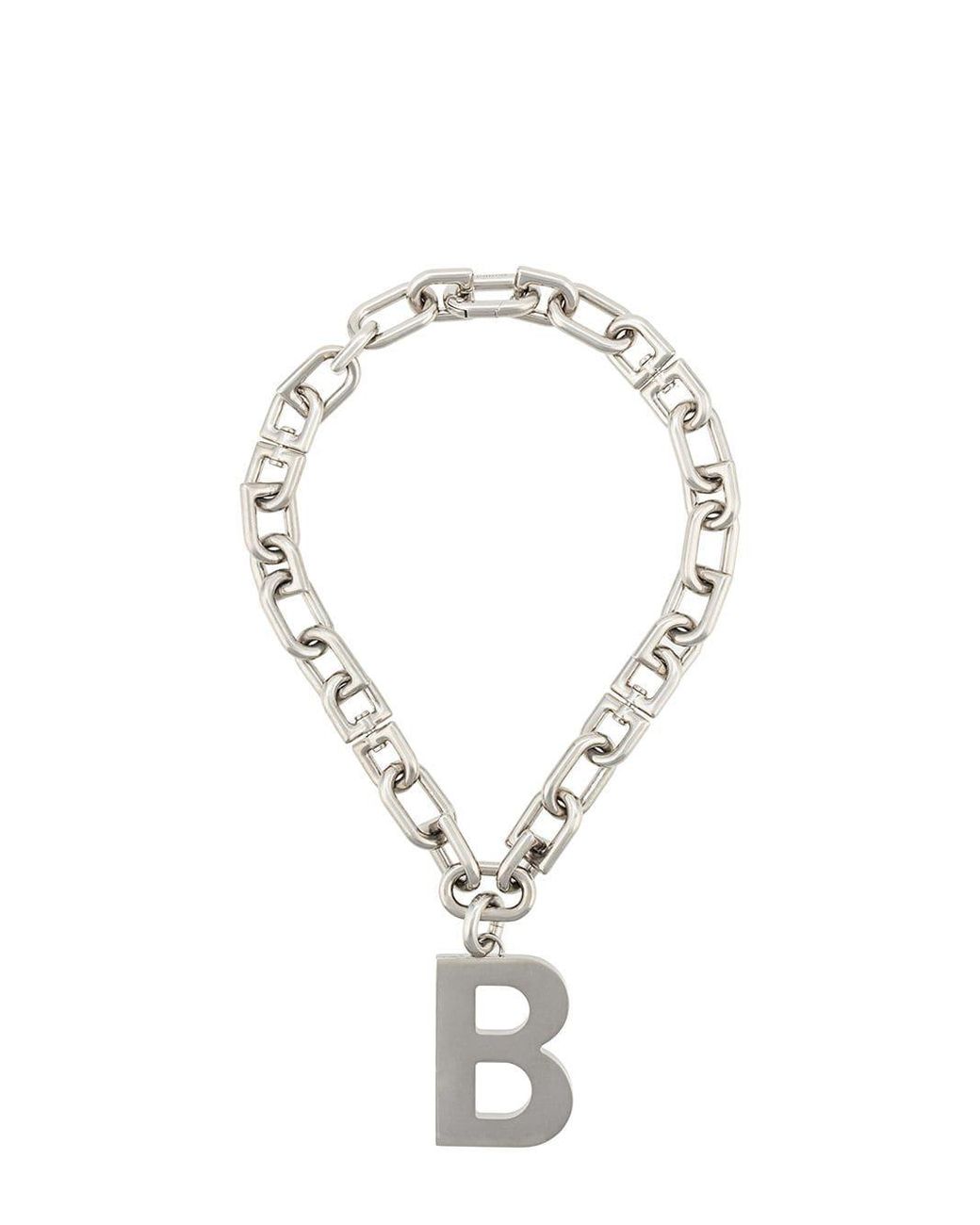 Balenciaga Halskette mit B-Anhänger in Mettallic für Herren | Lyst DE