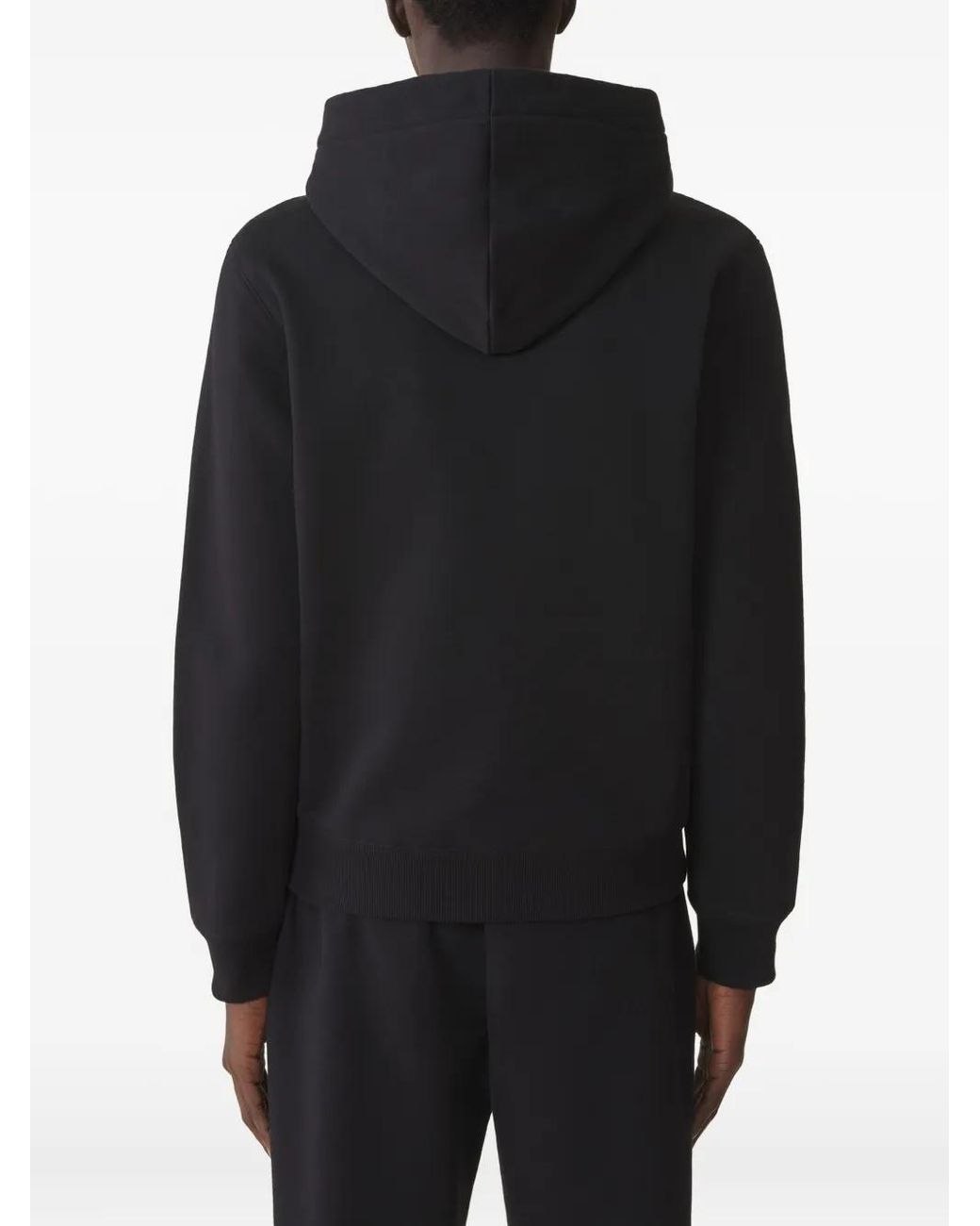 Lanvin Black Embroidered Hoodie for men