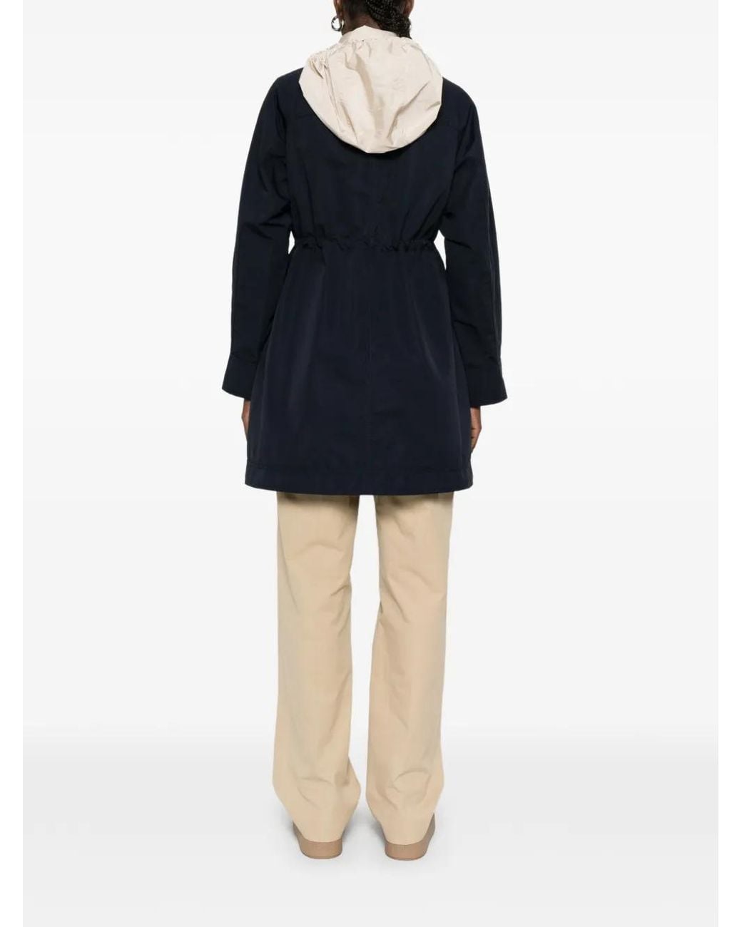 Moncler Blue Hooded Pocket Parka