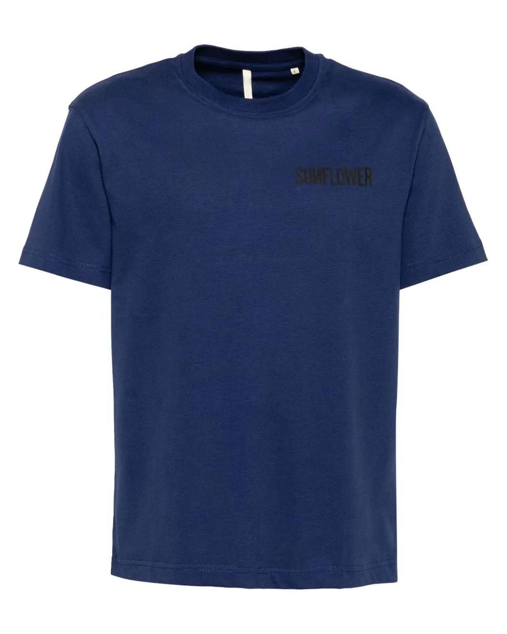 sunflower Blue Logo Print Short Sleeves T-Shirt for men