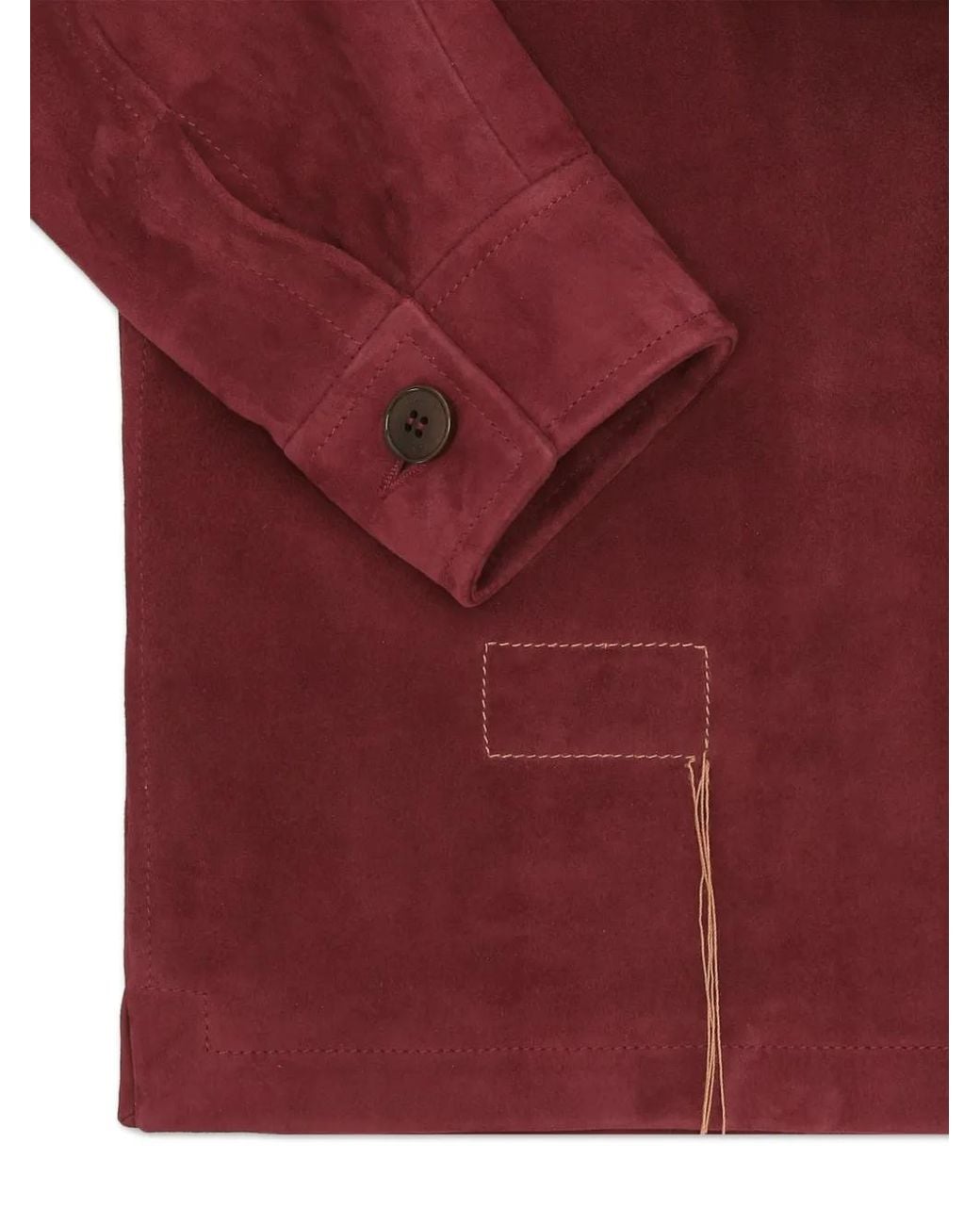 Fortela Red Suede Button Jacket