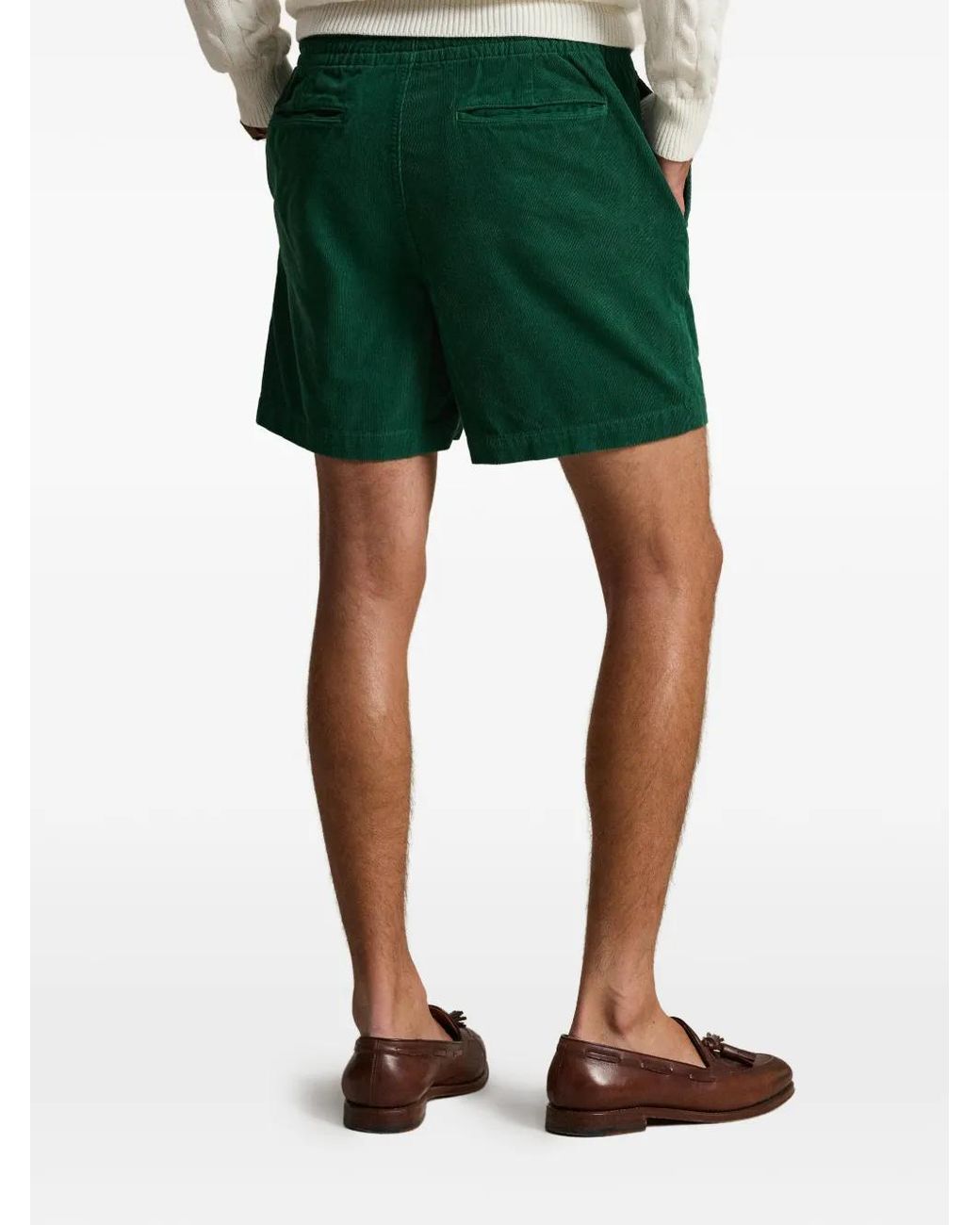 Polo Ralph Lauren Green Drawstring Corduroy Shorts for men