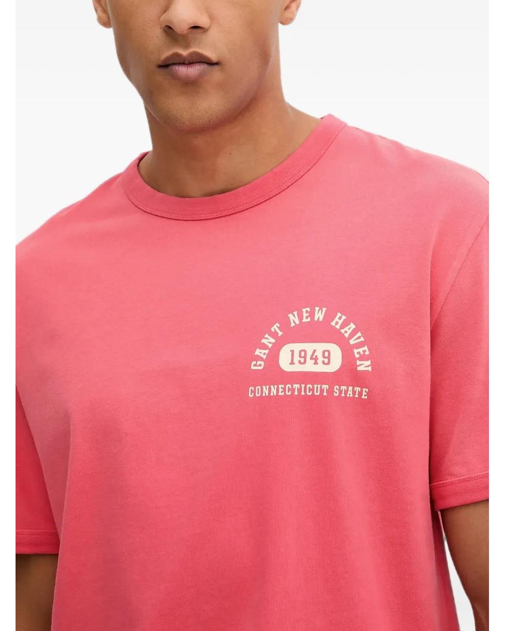 Gant Red T-Shirt À Logo Imprimé for men