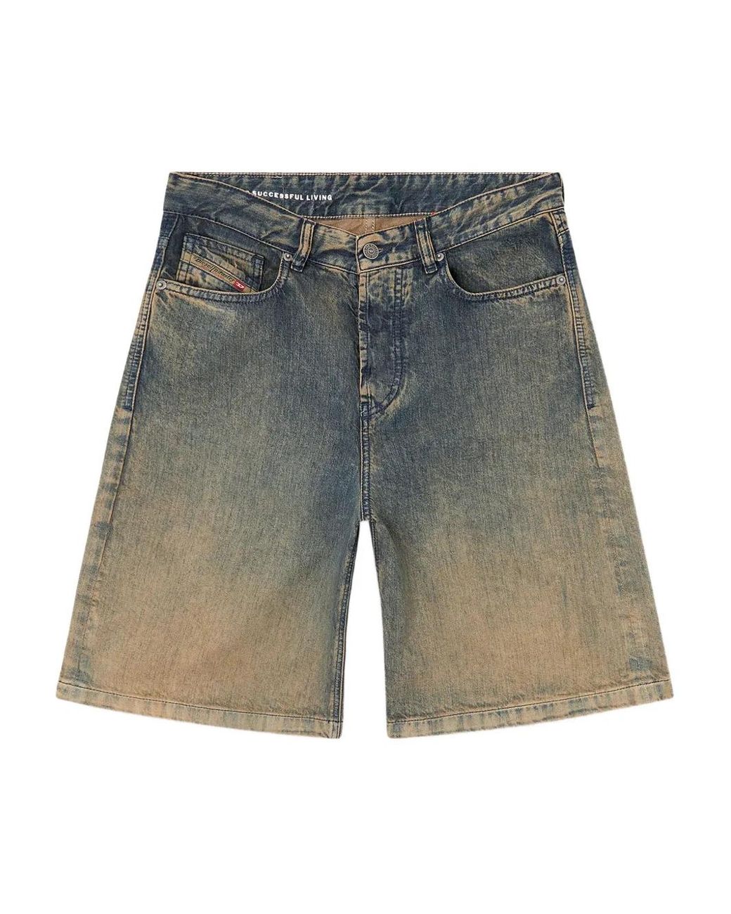 DIESEL De-Sire Denim Shorts in Gray | Lyst