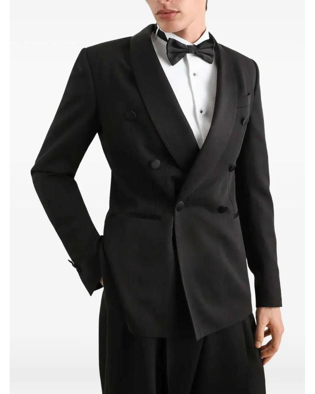 Dolce & Gabbana Black Double-Breasted Tuxedo Jacket for men