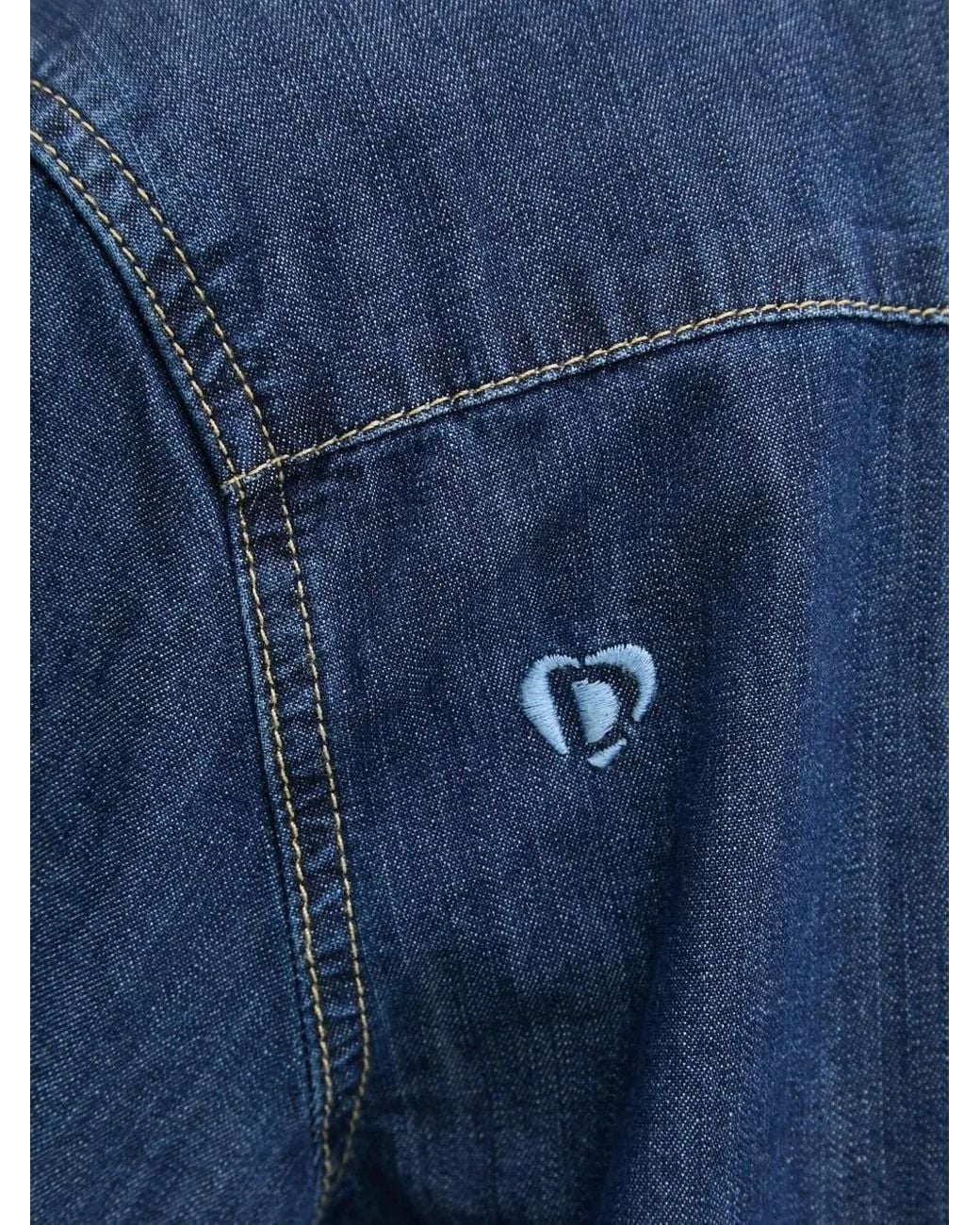 Desigual Blue Western-Style Denim Shirt for men