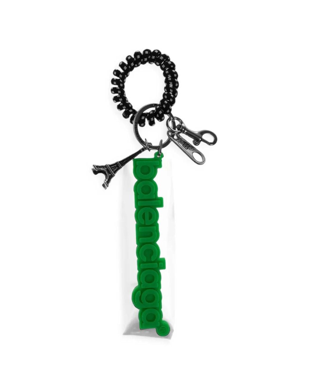 Balenciaga Green Logo Keychain/Charm for men