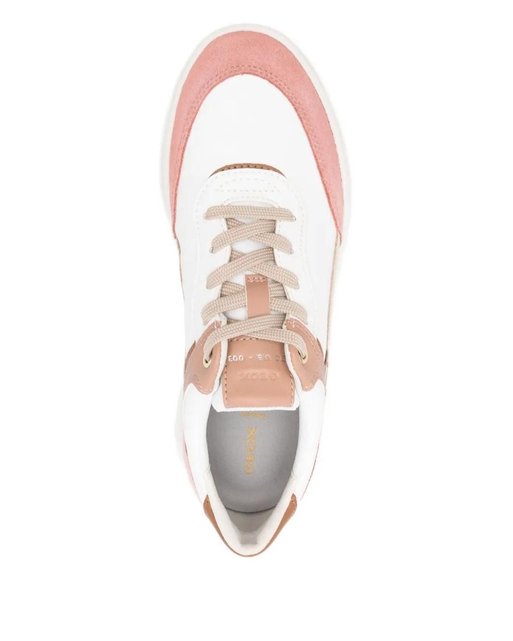 Geox White Spherica Lace-Up Sneakers