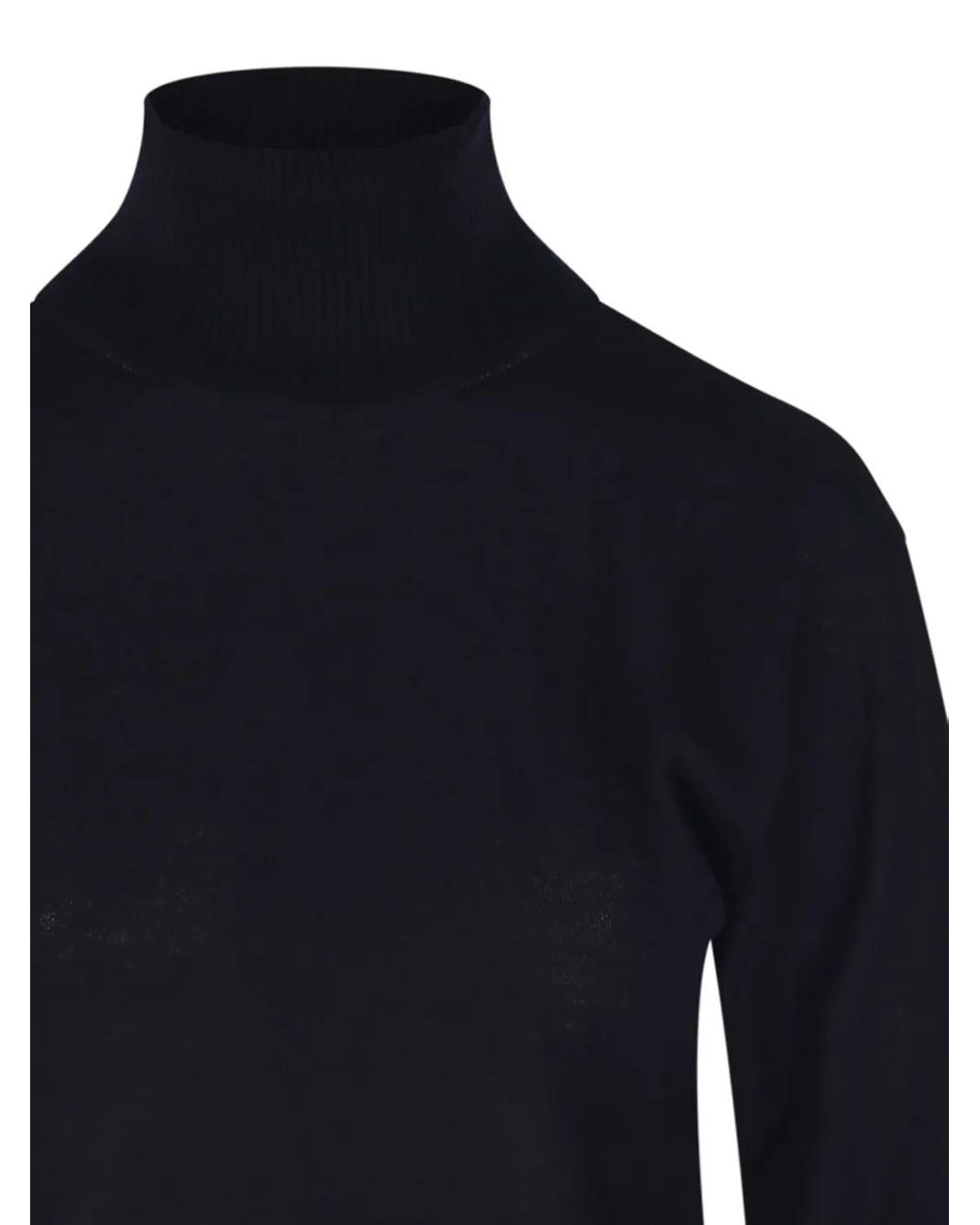 Daniele Fiesoli Blue Turtleneck Ribbed Knit