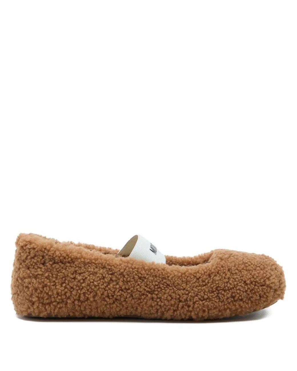 Moon Boot Brown Shearling Ballerinas
