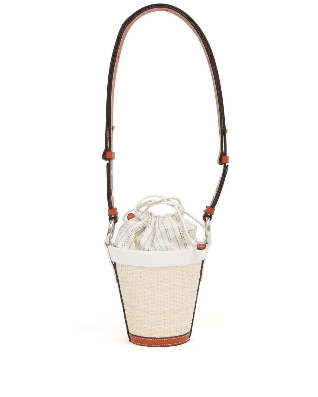 Maison Margiela White Fire Woven Bucket Bag for men
