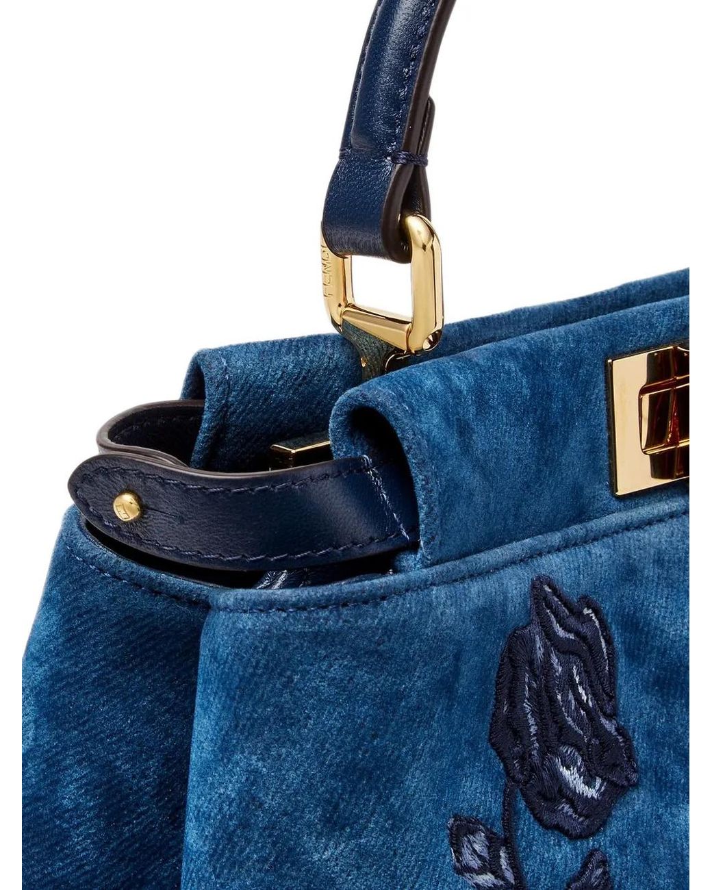 Fendi Blue Peekaboo Mini Bag