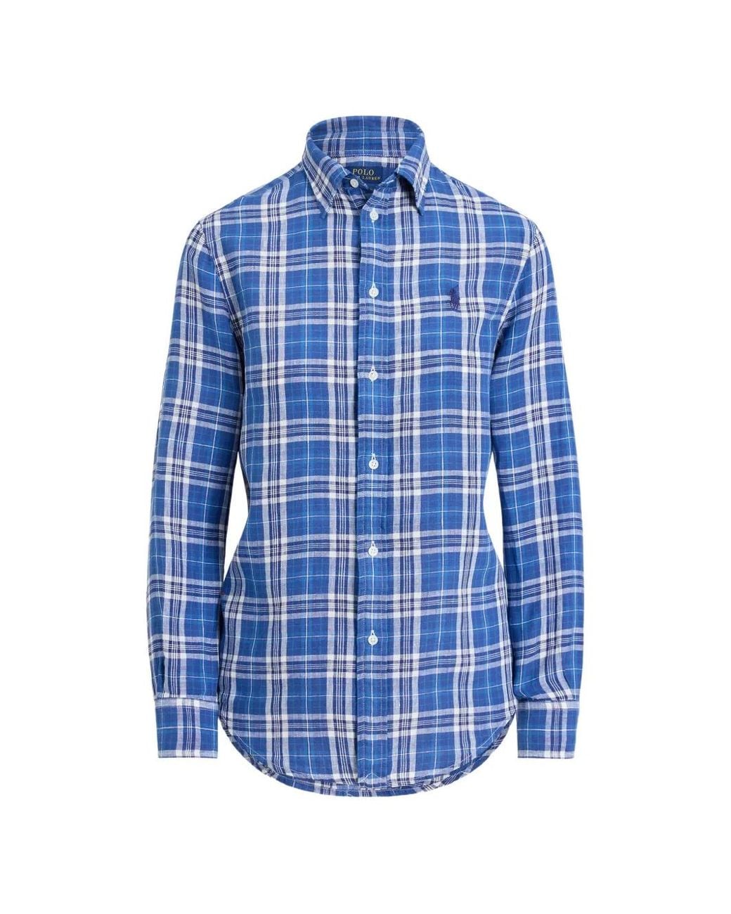 Polo Ralph Lauren Blue Check-Pattern Shirt