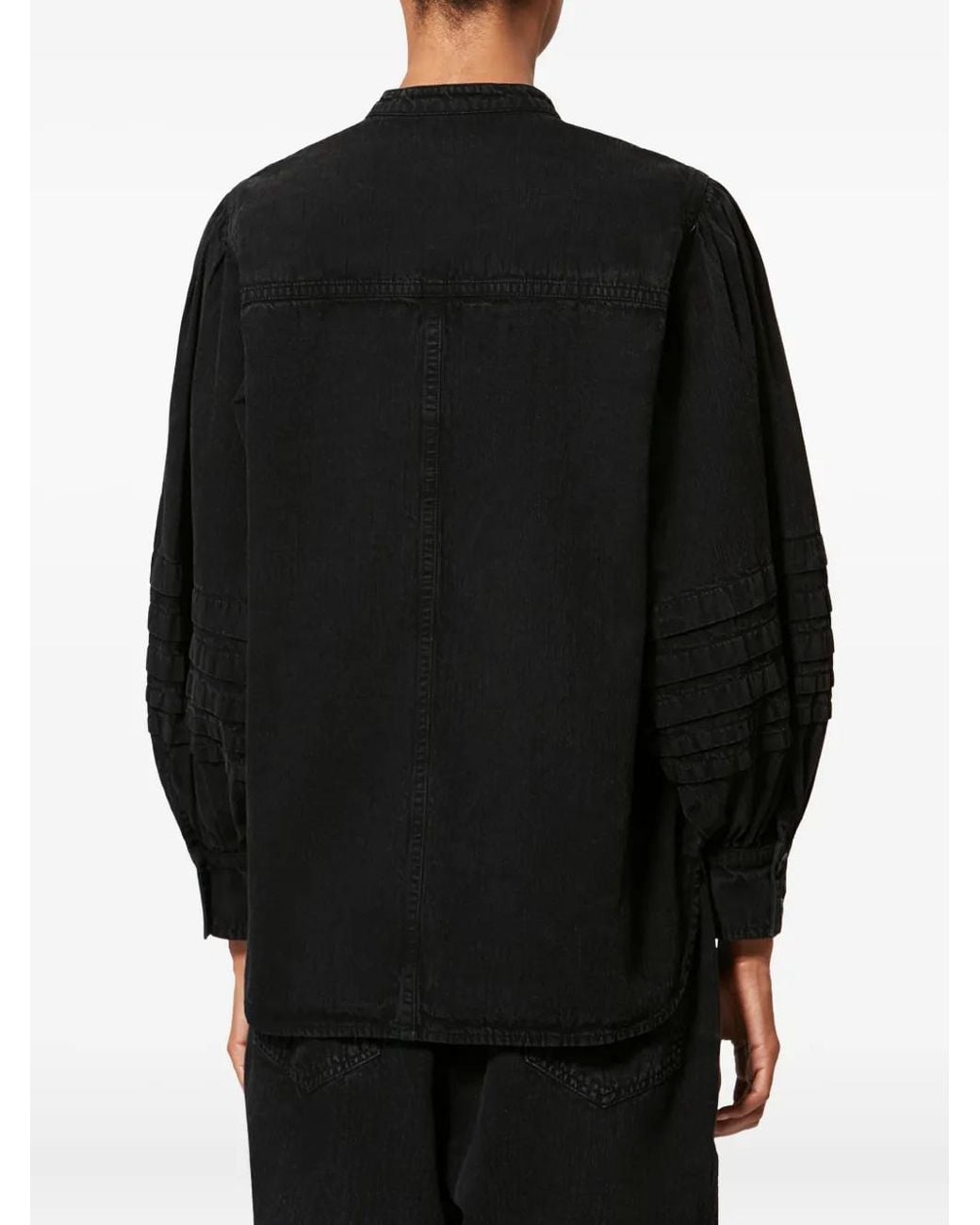 Isabel Marant Black Mileda Patch-Pocket Shirt