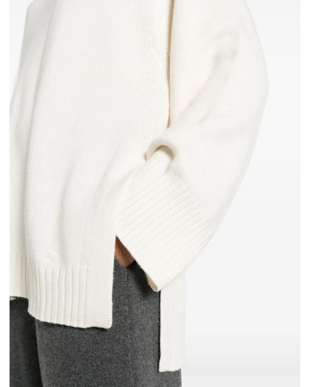 Loulou de Saison White Safi Wool-Blend Crew-Neck Jumper